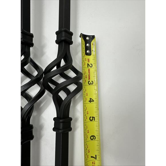 44” x 0.5” Black Hollow Aluminum Pin Top Single Basket Baluster Lot Of 4 {G8} - Picture 8 of 14